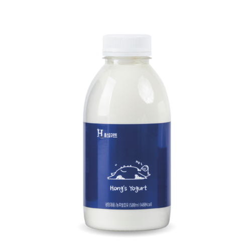 무항생제 인증 1등급 원유 제주 지헌목장 홍스요구르트 오리지널 500mL