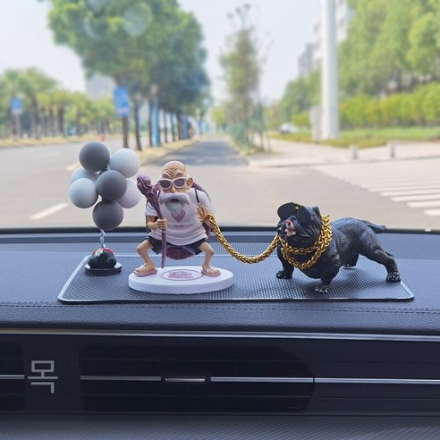 자동차 마운트 남자 자동차 장식품 드래곤 볼 크리 에이 티브 거북이 요정 자동차 장식품 맞춤형 센터 콘솔 장식품, 하나, 색깔7