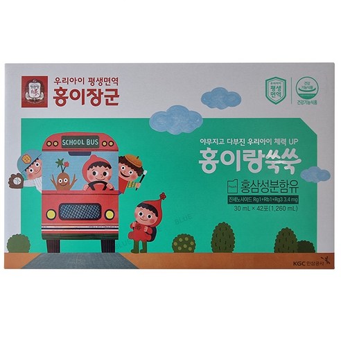 정관장 홍이장군 홍이랑 쑥쑥 30ml 42포, 1개 - 어린이홍삼 | 쿠팡