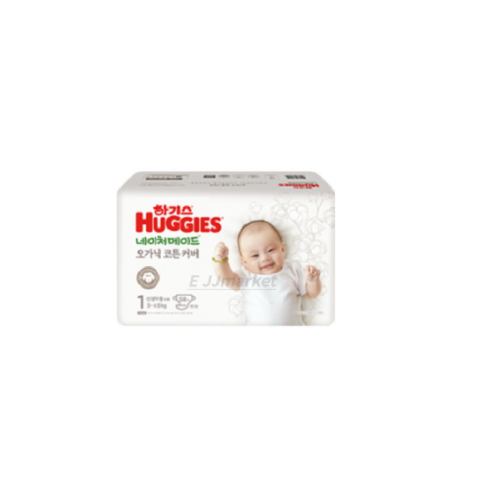 하기스 NEW 네이처메이드 오가닉 밴드형 기저귀 남여공용 소형 2단계 (4~8kg), 1단계, 2262매