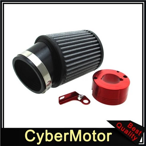 11Hp 혼다 GX340 클론 엔진 용 어댑터가 있는 62mm 에어 필터 카트 잔디 깎는 기계 미니 바이크 파워 패러, 03 Red, 1개