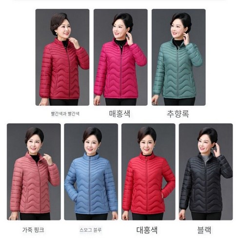 중년 및 노인 여성 짧은 얇은 면화 패딩 코트 대형 의류 가을 겨울 새로운 코트 따뜻한 코튼 패딩 코트
