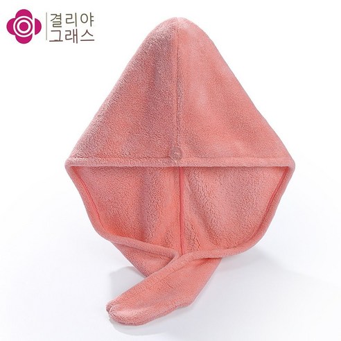 결려 아 봄 여름 대나무 섬유 속건 흡수 가두 건발 모자 떨음 한식 건발 수건 목욕 모자 커버, 연분홍 건발 모자., 65*25CM