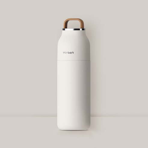 저녁바람 스텐 텀블러 대용량, 350ml, 화이트
