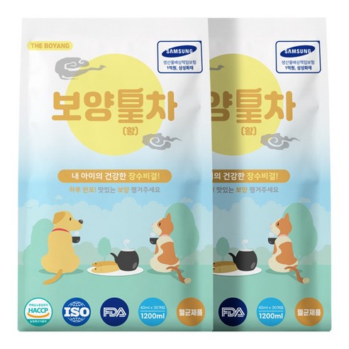 더보양 보양황차 강아지 고양이 마시는 천연 영양제, 40ml x 60팩