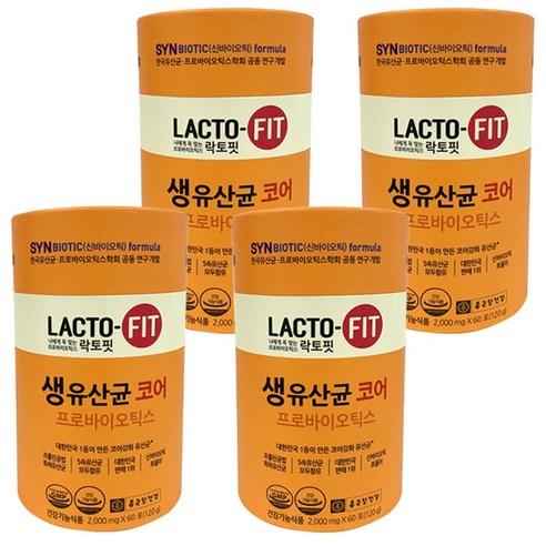 종근당건강 락토핏 생유산균 코어 2g 60포 x4개 맥스 /stm, 4개, 120g