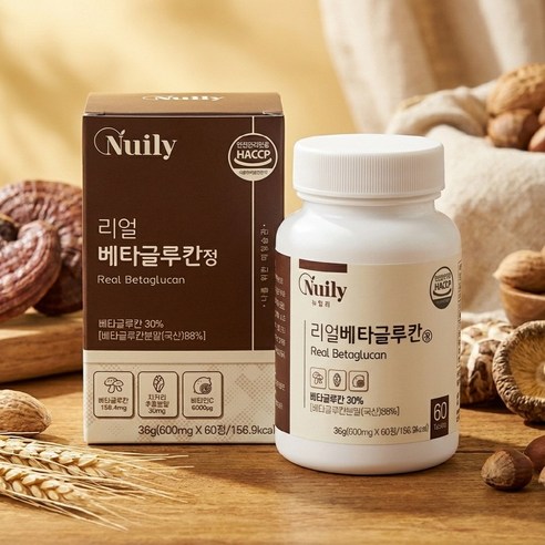 국내산베타글루칸분말 60정 표고버섯균사체 영지버섯균사체추출분말 건조효모 HACCP