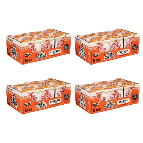 닛신 디 오리지널 컵 누들 라면 수프 치킨 맛 64g, 24개입