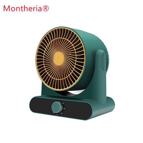 몬테리아 온풍기 전기난로 사무실 가정용 온풍기 미니히터, 냉난방  녹색800W