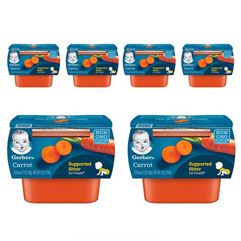 거버 어린이 액상 식품 56g 2개입, 당근(Carrot), 6개