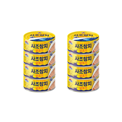 사조 살코기 참치 안심따개, 135g, 8개
