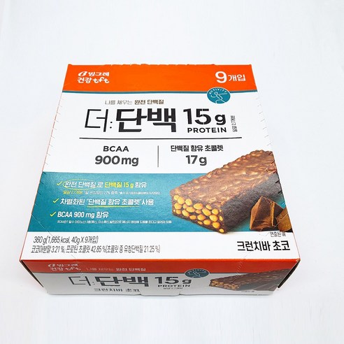 빙그레 더단백 크런치 초코, 360g, 1개
