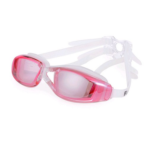 Ruihe 수영 안경 방수 방지 안개 성인 스포트 전기 수영 안경 대형, 핑크