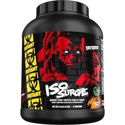 뮤턴트 서지 고메 웨이 프로틴 아이솔레이트 셰이크 피넛 버터 초콜릿, 2.27kg, 1개