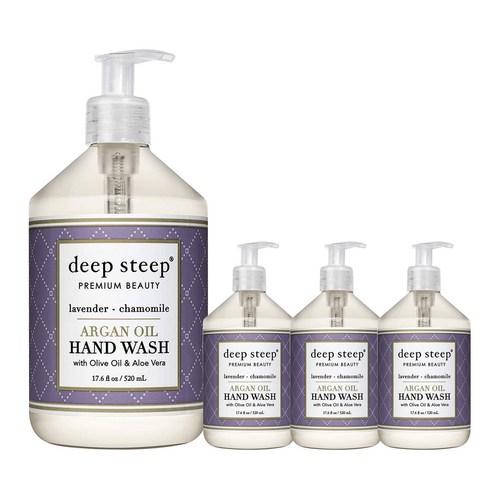 딥스팁 아르간 오일 핸드 워시, Lavender - Chamomile, 520ml, 4개
