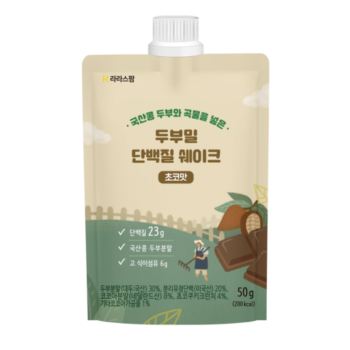 두부밀 단백질 쉐이크 3종 50g 6개입 세트, 초코맛, 6개