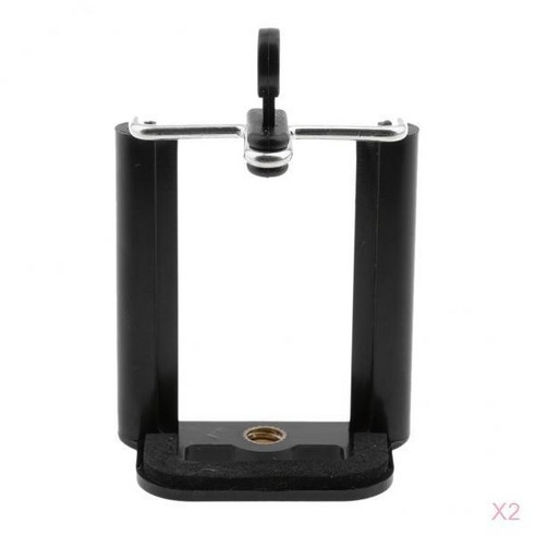 2 조각 카메라 스탠드 클립 브래킷 홀더 삼각대 마운트 어댑터 휴대 전화, 블랙, 80X51X27mm, 설명