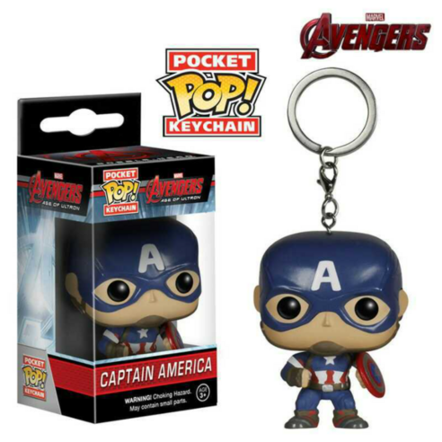 어벤져스 4Funko POP 캡틴 아메리카 그린 자이언츠 아이언맨 스파이더맨 14종 캐릭터 피규어 열쇠고리 키링 자동차 키홀더, 5cm