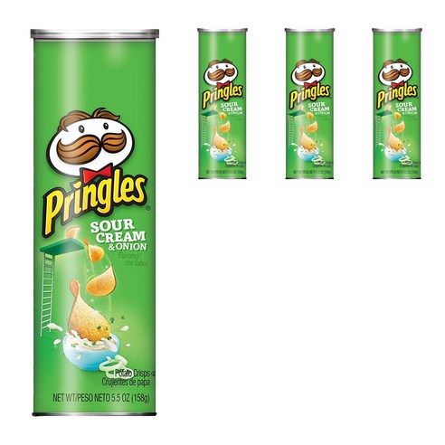 프링글스 양파맛, 158g, 4개