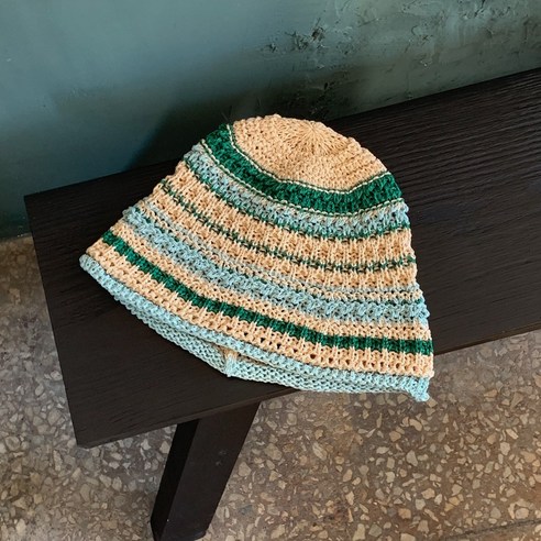 블루씨티 햄브 니트 뜨개 줄무늬 여름 가을 벙거지 모자