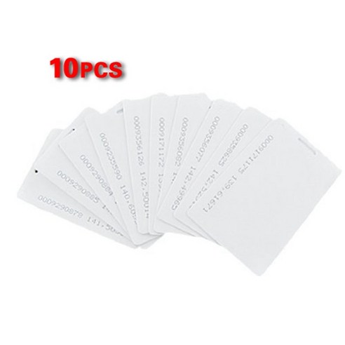 10 PC 흰색 125Khz 1.9mm RFID 액세스 근접 카드, 하얀색