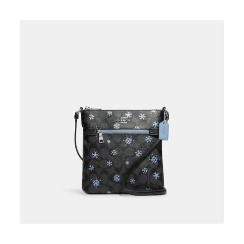 코치 COACH 미니 로완 파일 백 인 시그니처 캔버스 여성 미니