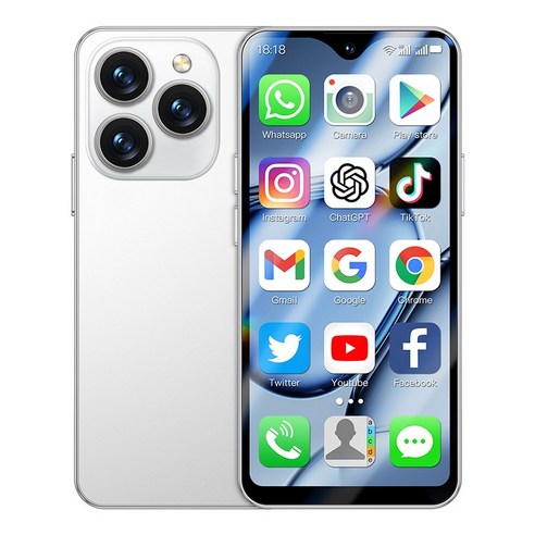 SOYES XS18 Pro Max 4.3" 미니 스마트폰 4G LTE 2GB 램 16GB ROM 안드로이드 8.1 안면인식 2750mAh 타입-C OTG 소형폰, White, 02 White