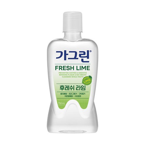 가그린 후레쉬 라임 구강청결제, 750ml, 2개