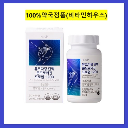 비타민하우스뮤코다당 단백 콘드로이친12000, 3개, 60정