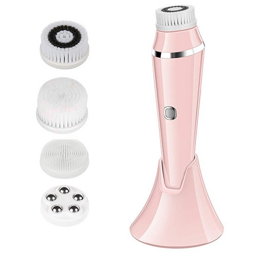 피지 각질제거 전동세안기 방수 휴대용 USB 충전 휴대용, Pink