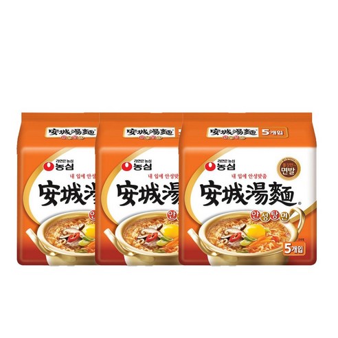 <올따옴> 농심 안성탕면 5입멀티 3봉, 15개
