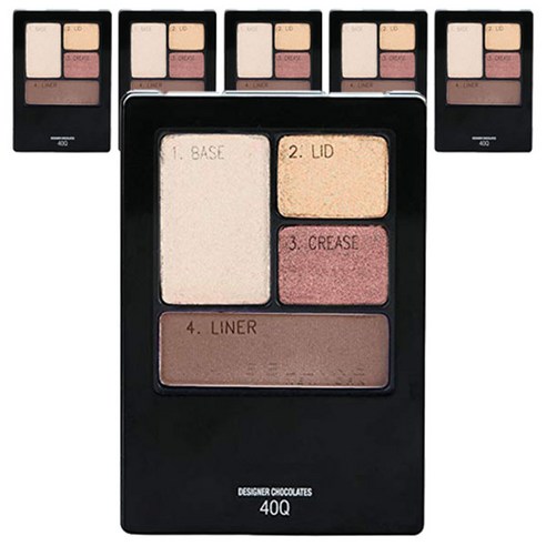 메이블린 엑스퍼트 웨어 아이섀도우 쿼드 4.8g, Designer Chocolates, 6개