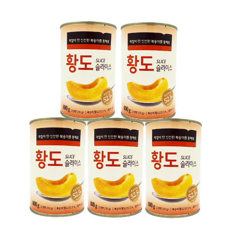 [트윈스몰] 신선한 제철 복숭아를 통째로 황도로 슬라이스한 400g x 4개 황도캔