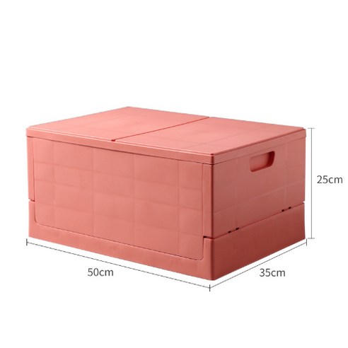 접이식 플라스틱 저장 상자 차량 저장 상자 대형 주최자 저장 상자 자동차 트렁크 홈 트렁크, S0472-빨간색