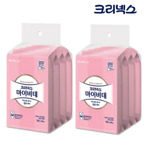 땡큐온 크리넥스 밸런스케어 마이비데 물티슈 10매 x8개, 단품, 단품