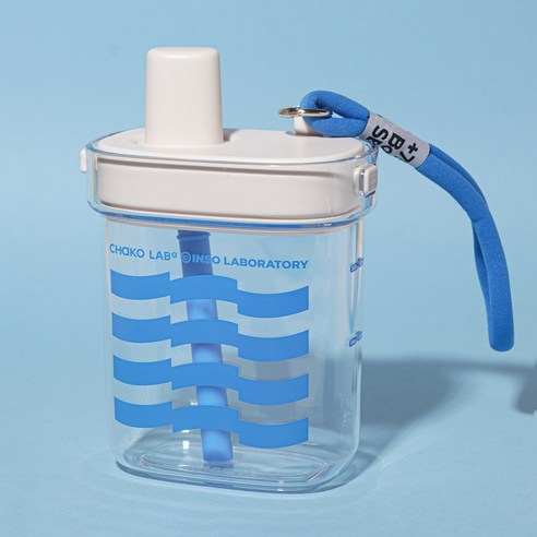 차코랩 트라이탄 물병 휴대용 캠핑 등산 원터치 야외 텀블러 스퀘어컵 780ml, 화이트, 1개