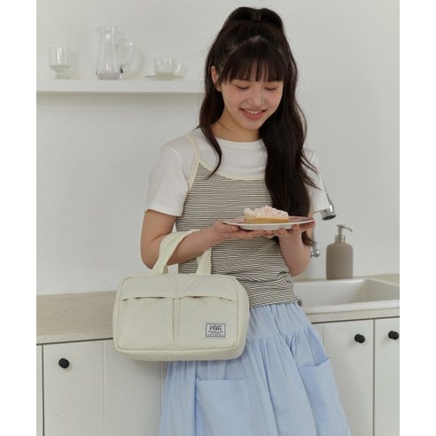 OVHEE Betty Nylon Tote Bag Sand Beige