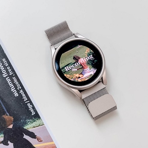 우먼스9999 갤럭시워치4/5 호환 가능 스트랩+케이스 세트 20mm, 밀레니즈(스타라이트) 20mm, 3번, 워치4 하드프레임(스타라이트) 40mm