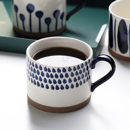 도자기 커피잔 예쁜컵 가정용 컵, 흰색, 1개