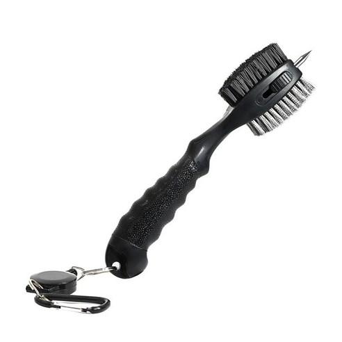 골퍼 선물 야외 스포츠를 위한 철회 가능한 골프 클럽 솔 그루브 청소기, 검은 색, 플라스틱