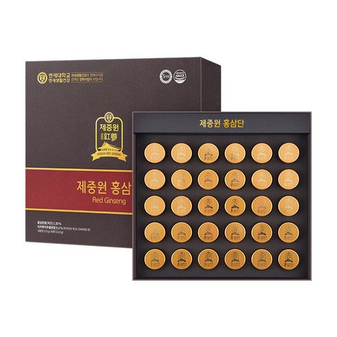 연세생활건강 제중원 침향 담은 홍삼단(30환) 6년근홍삼 녹용 침향 함유 기력보환, 1개, 112.5g
