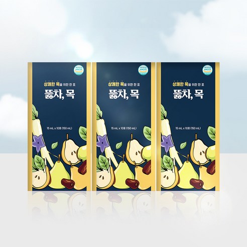 한방인라이프 뚫차 목 목에 기관지에 좋은 한방원료 스틱, 3박스