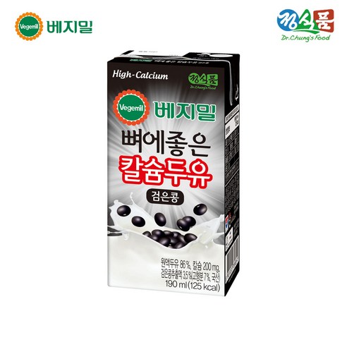 [베지밀] 뼈에좋은 칼슘 두유 검은콩, 190ml, 72개