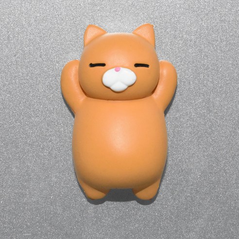 창조적 인 강력한 자석 자석 메시지 게시물 창조적 인 자세 만화 귀여운 고양이 냉장고 자석, 냉장고 자석 갈색 고양이, 중간