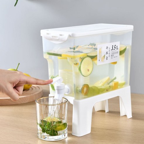 냉장고 수도꼭지 레모네이드 병 Drinkware 음료 디스펜서 레몬 주스 주방 가제트와 차가운 주전자