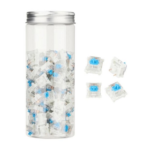 MX 스위치 키보드 초심자 매니아를 위한 기계식 키보드 스위치, 싱글 15x15x17mm, ABS 플라스틱, 블루 90