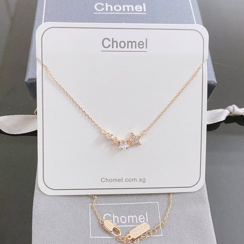 싱가포르 Chomel 스타 다이아몬드 목걸이 패션 간단한 쉘 쇄골 체인 보석 공장 도매 드롭 배송