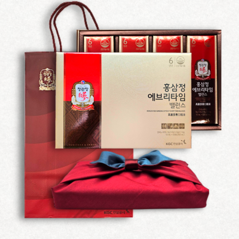 정관장 홍삼정 에브리타임 밸런스 20포 200ml 포장 쇼핑백 선물, 1개