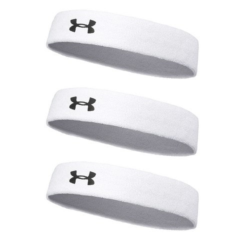 언더아머 퍼포먼스 헤어밴드 3P, 화이트