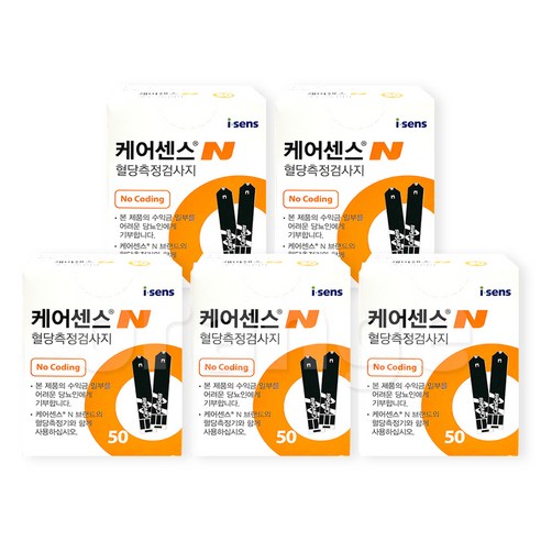 케어센스N 혈당시험지 혈당측정검사지, 50매, 5개